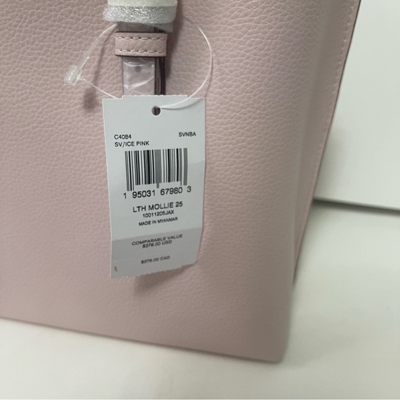 Coach Mollie Tote 25 In Ice Pink & Silver - New With Tag- Reemoly - Picture 5 of 16